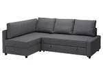 Sofamania EXP122-FB-GR Living Room Linen Sectional Couch Grey. Fixed Price $900.00.