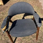 Vtg Mid Century Danish Modern Teak Wood Side Dining Chair Restoration Project. Fixed Price $197.00.