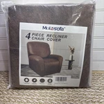 Brown Fabric Recliner Cover- For Large Chair. 4PCS. Fixed Price $13.54.