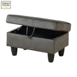 29" Storage Ottoman Bench With Lift Top For Home Office, Flannel, Espresso. Fixed Price $64.99.