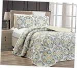 Fancy Collection 3 Pc Bedspread Cover King/california Yellow Medallion. Fixed Price $32.06.