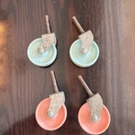 Vintage Lot Of 4 Bassick Swivel Bearing Castor Wheels Baby Pink Blue Restore. Fixed Price $36.00.