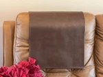 Recliner Sofa Love Seat Chaise Headrest Cover Furniture Protector Vinyl Brown. Fixed Price $24.50.