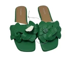 Top Moda Shoes Womens Size 9 Green Pu Flower Slide Sandals Summer Slip On Casual. Fixed Price $22.99.