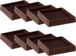 Calpalmy 4X4 Square Rubber Furniture Caster Cups With 4", Dark Brown. Fixed Price $33.94.