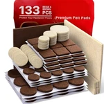 133 Pieces Of High-quality Felt Furniture Pads Non-slip Floor Protectors. Fixed Price $12.99.