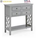 Contemporary Wood Console Table W/ 4 Drawers Stylish Entryway Storage Solution. Fixed Price $299.44.