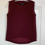 Club Monaco Sleeveless Sculptural Top Merlot/dark Cherry Quiet Luxury Size Xs. Fixed Price $12.99.