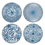 Foraineam Set Of 4 Blue And White Porcelain Serving Plates Floral Dinner Shallow. Fixed Price $31.84.