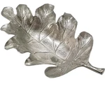 Benjara 22 Inch Modern Decorative Tray, Oak Leaf Design Striking Silver Metal.... Fixed Price $89.99.