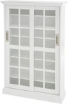 Modern White Sliding Door Media Cabinet For Stylish Storage. Fixed Price $328.99.