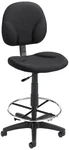 Boss Black Tweed Fabric Drafting Stool With Footring. Fixed Price $205.32.