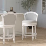 Emily 26" Wood Barrel-back Counter-height Stool With Swivel. Fixed Price $404.99.