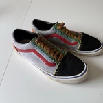 Vans Blanket Stitch Felt Multicolor Slip On Sneakers Size 8.5 10 Women. Fixed Price $34.99.