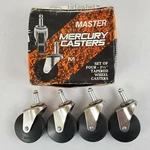 Master Mercury Casters D472-1/2 Gh Set Of Four 2-1/2" Tapered Wheel Nos. Fixed Price $17.50.