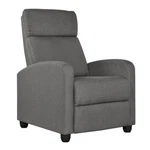 Easyfashion Fabric Push Back Theater Recliner Chair With Footrest, Gray. Fixed Price $174.99.