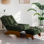 Maxyoyo Accent Chair With Ottoman Adjustable Backrest, Tufted Living Room Cha.... Fixed Price $249.41.