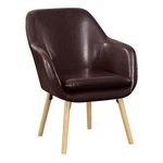 Take-a-seat Charlotte Accent Chair Espresso Faux Leather Finish. Fixed Price $209.13.