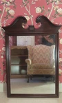 Ethan Allen Georgian Court Cherry Queen Anne Pediment Mirror. Fixed Price $200.00.