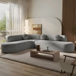 Mirod 122'' Extra Large Sectional Sofa Soft Fabric Upholstery, Elegant Curved. Fixed Price $1177.27.