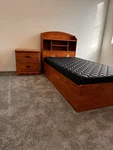 South Shore Twin Bed With Bookcase Night Stand. Fixed Price $200.00.