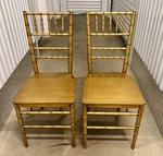 Set Of 2 Hillsdale Furniture Llc Ballroom Foldable Gold Color Chairs. Fixed Price $107.90.