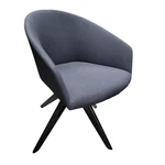 Andreu World Brandy (BU3017) Swivel Lounge Chair In Dark Grey Fabric. Fixed Price $350.00.