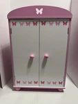 Doll Closet With 5 Wooden Clothes Hangers Butterfly Furniture 18 Inch Emily Rose. Fixed Price $62.00.