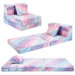 Foldable Futon Sofa Bed Rainbow Unicorn Tri Kids Chair Memorecool Glow. Fixed Price $89.99.