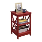 Convenience Concepts Oxford Square End Table Red Wood Finish. Fixed Price $97.99.