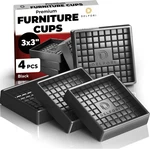 4 Pcs Non-slip Furniture Pads Black 3X3 Anti-skid Cups For Couch Bed Chair. Fixed Price $9.01.