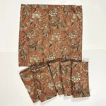 Set 6 Waterford Linens Napkins Copper Brown Color Floral Scroll 21 Williamsburg. Fixed Price $39.99.