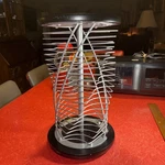 Vintage Cd Tower Rack Stand Holds 42 Discs 14 Tall Media Storage Rotating Twist. Fixed Price $39.99.