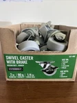 Everbilt Swivel Casters With Brake 2 Rubber Wheels Lot Of 10. Fixed Price $30.00.