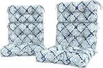 Outdoor Tufted High Back Cushions Set Of 2 Patio Seasonal Replacement Rocking Ch. Fixed Price $216.99.