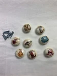 Wood Drawer Knobs Pulls Coastal Sea Creatures Set Of 8 Decor 1-1/2" Matt Finish. Fixed Price $25.99.