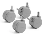 2 Sets Of 4 (8)- Poppin Light Gray Cabinet Casters 50MM Inch 101858. Free S&h!. Fixed Price $39.99.