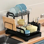 Elegant 3 Tier Metal Dish Drying Rack With Drainboard For Organize Kitchen Decor. Fixed Price $25.99.