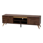 Baxton Studio Graceland Transitional Walnut Brown Finished Wood 2-DOOR Tv Stand. Fixed Price $133.54.
