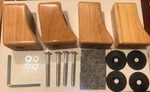 3.7INCH Pyramid Unfinished Wood Sofa Furniture Legs 2INCH Square Top - Set 4. Fixed Price $19.99.