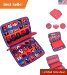 Compact & Waterproof Toy Car Storage Case For 20 Hotwheels - Red Eva Design. Fixed Price $27.98.