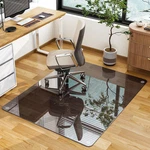 Tempered Glass Chair Mat 46 X 55 Heavy Duty Floor Protector Carpet Hardwood. Fixed Price $190.10.