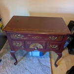 Thomasville Furniture Queen Anne Style 2 Drawer Table Cabinet Chinese Painted. Fixed Price $600.00.