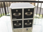 Vaultz Cd Cabinet For Jewel Cases- 4 Drawer Black Used With Keys, Dividers. Fixed Price $69.00.