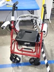 Drive Medical 795BU Duet Folding Transport Wheelchair Rollator Walker Burgundy. Fixed Price $119.99.