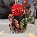 Wizards And Dragons Fantasy Accent Lamp Red Globe Light. Fixed Price $37.00.