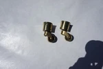 Keeler Brass Cup Caster 1" Dia Wheel Polished Finish Sold By The Pair. Fixed Price $25.99.