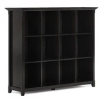 Simpli Home Amherst 57"W Solid Wood 12CUBE Storage Bookcase In Hickory Brown. Fixed Price $595.98.