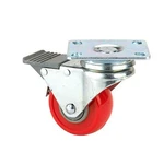 Woodriver 2-1/2" Caster Double Lock Swivel Plate With 4-HOLE Mounting 3-3/8" Tal. Fixed Price $24.98.