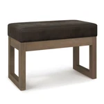 Milltown Footstool Small Ottoman Bench In Distressed Faux Leather. Fixed Price $119.00.
